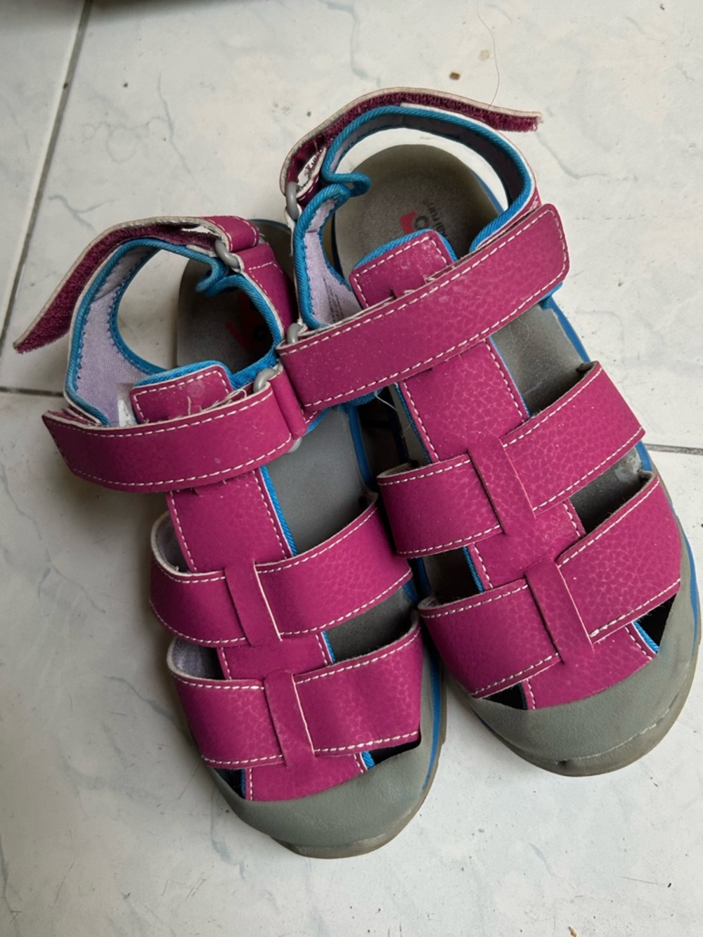 See Kai Run Girl’s Wilder Berry Sandals in Berry size 2